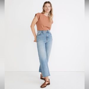 NEW Madewell Perfect Vintage Wide-Leg Crop Jean in Catlin Wash Size 27